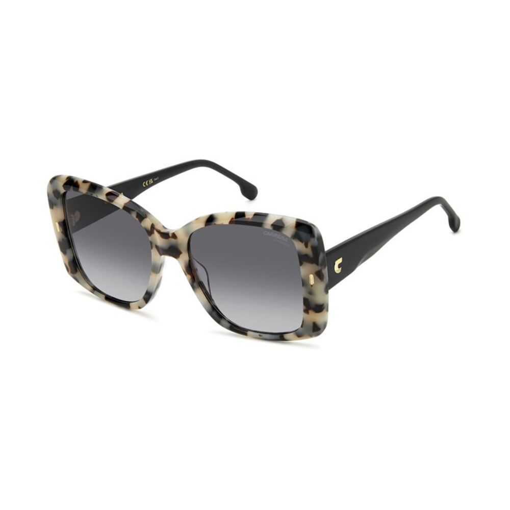 Carrera Sunglasses Square Full Rim, White Havana Frame and Dark Grey Gradient